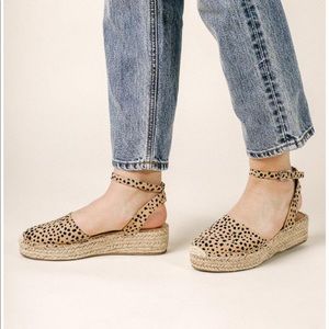Cheetah espadrille sandals
